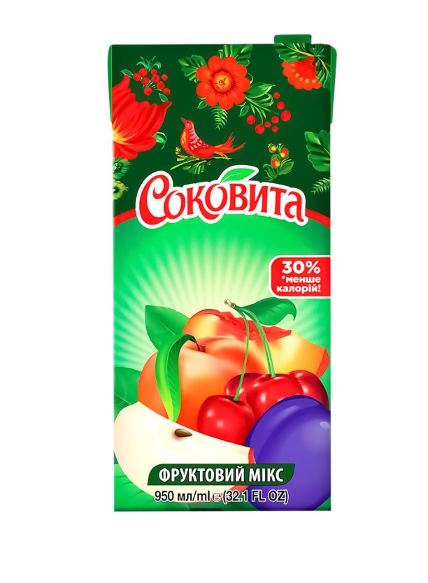 Фруктовий мікс соковий напій Соковита, 950мл